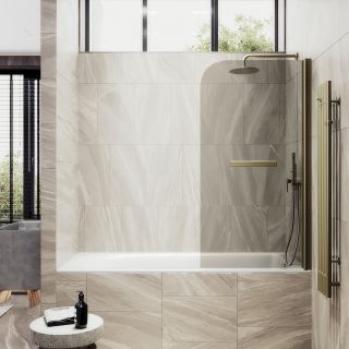 Шторка на ванну MaybahGlass MGV-777-2 60см бронза