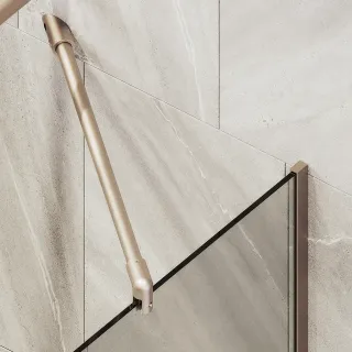 Шторка на ванну MaybahGlass MGV-127-2у 34см бронза