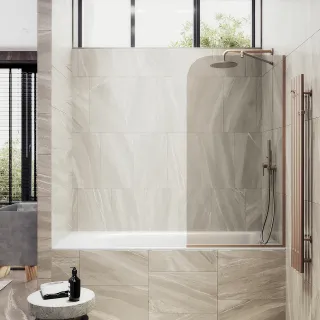 Шторка на ванну MaybahGlass MGV-70-2у 80см бронза