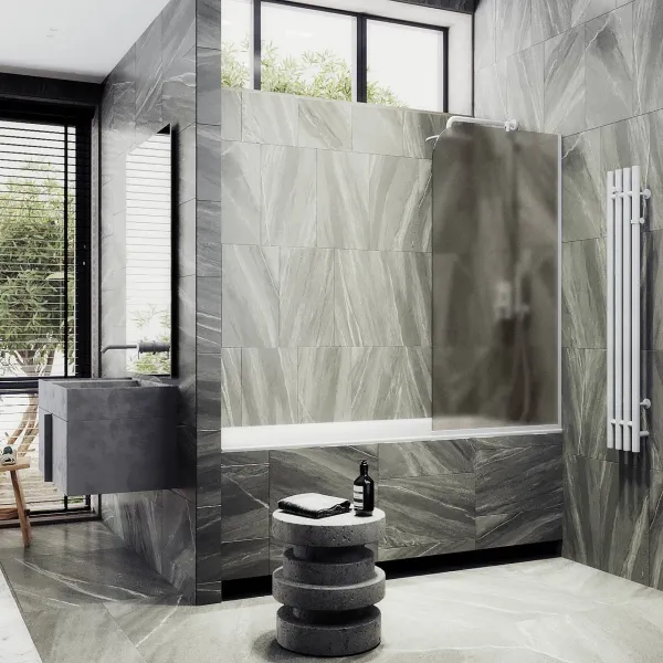 Шторка на ванну MaybahGlass MGV-150-1у 74см белый