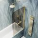 Шторка на ванну MaybahGlass MGV-772-3 50см золото