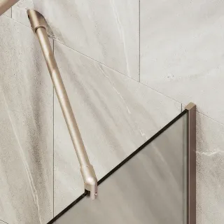 Шторка на ванну MaybahGlass MGV-73-2у 50см бронза