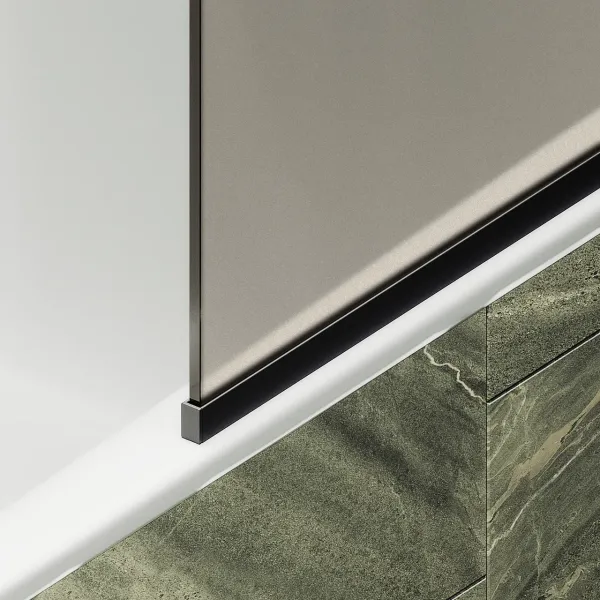 Шторка на ванну MaybahGlass MGV-72-6у 40см чёрный