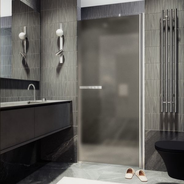 Душевая дверь MaybahGlass MGD-460-5 90см хром матовый/бронза матовая