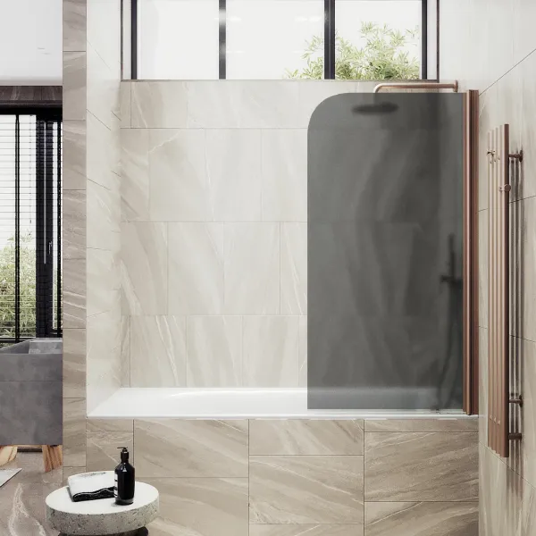 Шторка на ванну MaybahGlass MGV-614-2 60см бронза