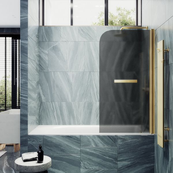 Шторка на ванну MaybahGlass MGV-780-3 60см золото