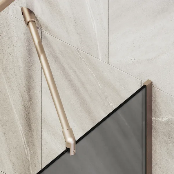 Шторка на ванну MaybahGlass MGV-145-2у 64см бронза