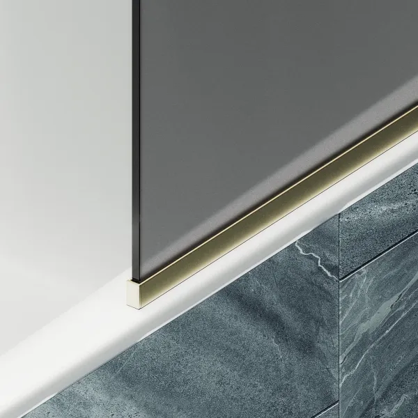 Шторка на ванну MaybahGlass MGV-85-3у 50см золото