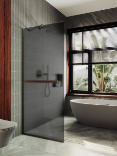 Душевая перегородка MaybahGlass MGD-730-2у 79см бронза