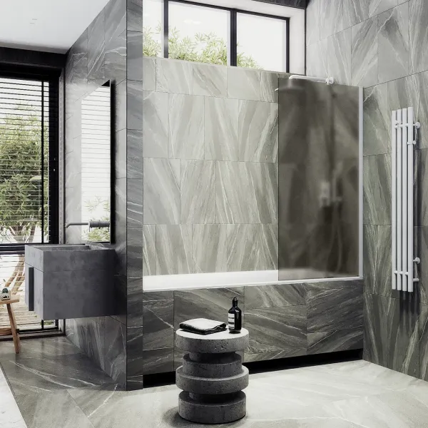 Шторка на ванну MaybahGlass MGV-72-1ш 40см белый