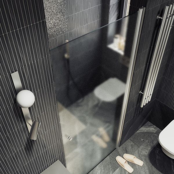 Душевая дверь MaybahGlass MGD-808-5 80см хром матовый