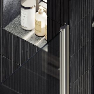 Душевая дверь MaybahGlass MGD-808-5 80см хром матовый