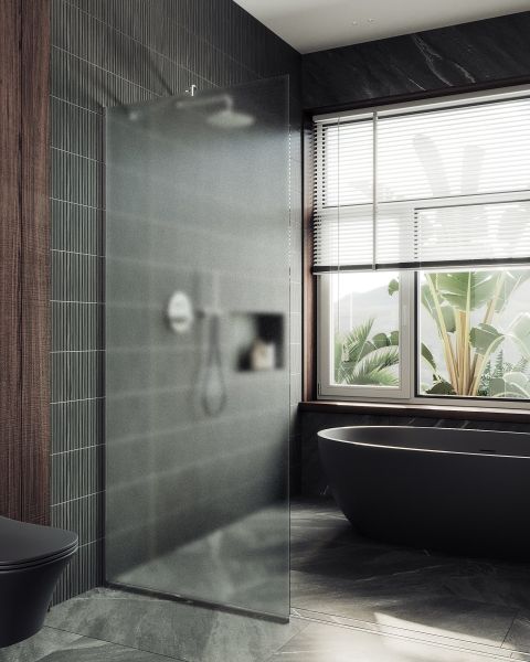 Душевая перегородка MaybahGlass MGD-700-5у 79см хром матовый