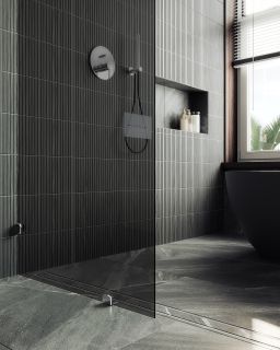 Душевая перегородка MaybahGlass MGD-274-4 79см хром глянцевый