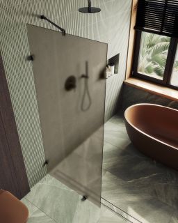 Душевая перегородка MaybahGlass MGD-265-6 79см чёрный