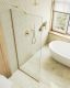 Душевая перегородка MaybahGlass MGD-695-3у 79см золото