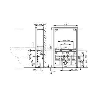 Монтажная рама для биде AlcaPlast A105/850