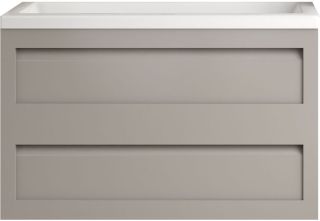 Подвесная тумба под раковину Art&Max Platino 90см светло-серый матовый AM-Platino-900-2C-SO-GCM