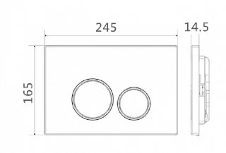 Клавиша смыва Charus Spazio FP.330.11.01 белый глянцевый