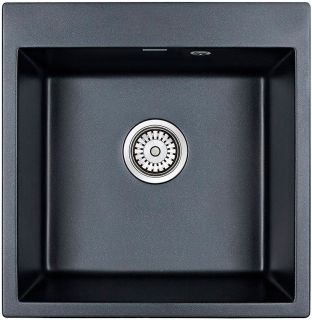 Мойка кухонная Paulmark Kante PM105152-BLM чёрный металлик