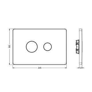 Клавиша смыва ArtCeram FILE 2.0 703.000.17 черная