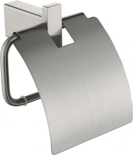 Настенный бумагодержатель с крышкой Grocenberg AC0029 (Никель)