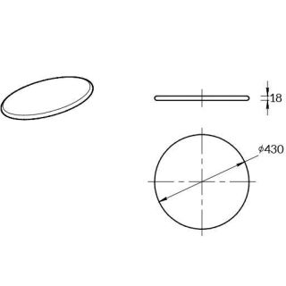 Круглая полка KERAMA MARAZZI CONO CO4.43\WHT встраиваемая
