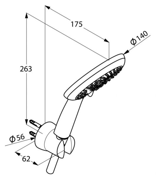 Душевая лейка Kludi Freshline с держателем белый 6795091-00