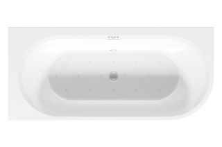 Акриловая ванна Riho Desire Corner Glossy Sparkle System LED Fall B087010005 R 184x84см с аэромассажем и подсветкой заполнение через перелив белый