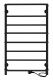 Полотенцесушитель электрический Indigo Europe Lux LELLE80-50BRRt 80x50 см чёрный муар