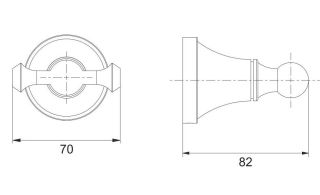 Крючок для ванной комнаты двойной Rose RG1921H чёрный