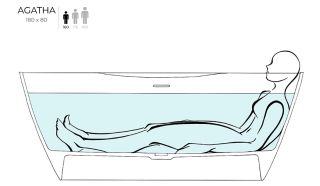 Ванна из искусственного камня Salini Agatha S-Stone 100221M 180x80см белый матовый