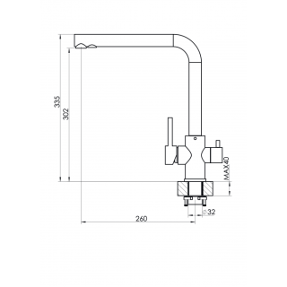 Смеситель для кухни Dr. Gans Акцент с подключением к фильтру латте