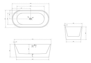 Акриловая ванна ABBER AB9209MW 170x80см белый
