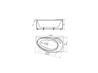 Акриловая ванна АКВАТЕК Бетта 170x97 см правая без гидромассажа