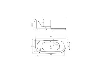 Акриловая ванна АКВАТЕК Морфей 190x90 см без гидромассажа