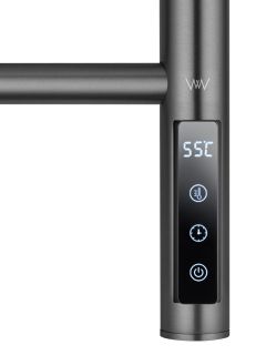 Полотенцесушитель электрический Wonzon & Woghand Bonn WW-AL4092-GM 25x80 см тёмный графит