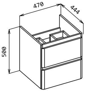 Belbagno ALBANO-CER-500-2C-SO-BL тумба под раковину белая