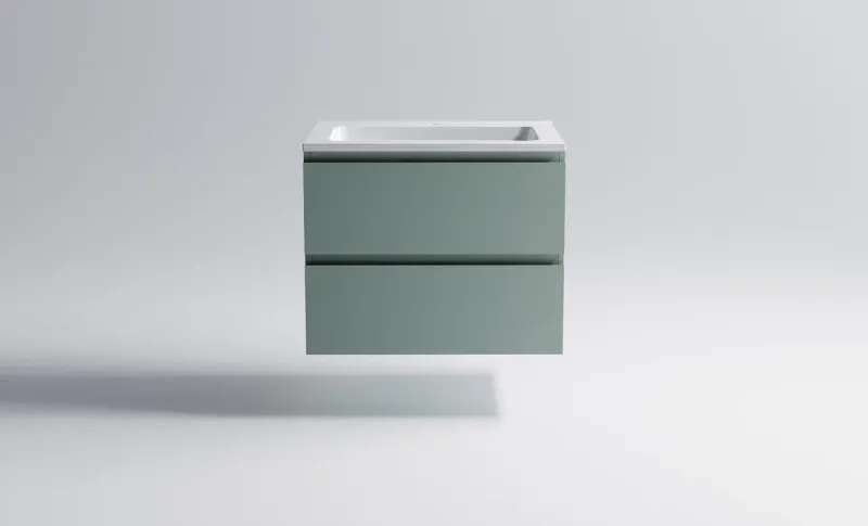 Тумба с раковиной Astra-Form Альфа 03060004ncss3005-b80g+04010006 70 см зелёный матовый
