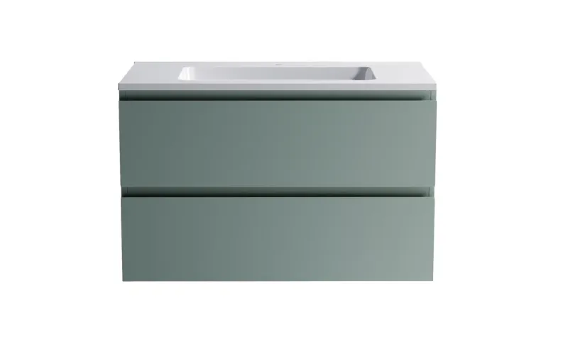 Тумба с раковиной Astra-Form Альфа 3060007ncss3005-b80g+04010008 90 см зелёный матовый