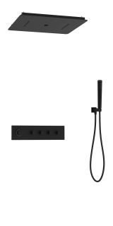 Душевая система с термостатом AltroBagno Metropoli 040401 NeOp черный матовый