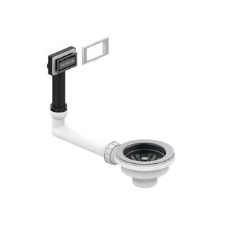 Выпуск для мойки Alveus 1144847 114 ANTHRACITE new с рамкой и заглушкой (жесткий отвод)