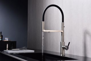 Смеситель для кухни Paulmark Tornado To213402-Ni никель