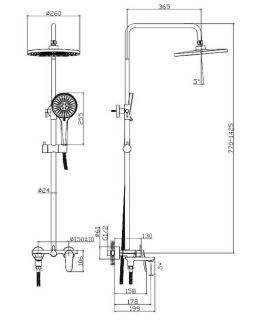 Душевая стойка Raglo R31.24 хром