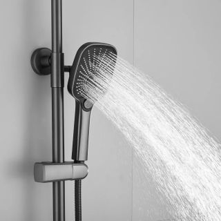 Душевая стойка Shevanik S8536T оружейная сталь