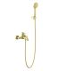 Смеситель для ванны с душевым набором Aquatek Европа AQ1349BG шлифованное золото