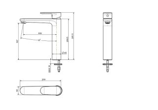 Смеситель для раковины Aquatek Ника AQ1804BGM оружейная сталь