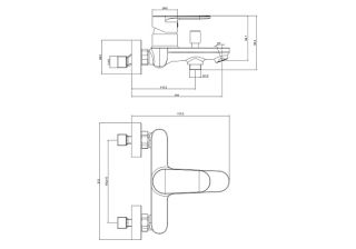 Смеситель для ванны Aquatek Ника AQ1840BG золото