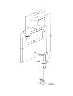 Смеситель для раковины Aquatek Альфа AQ1910BGM оружейная сталь