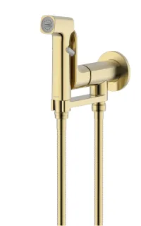 Гигиенический душ со смесителем Aquatek Альфа AQ1919BG шлифованное золото